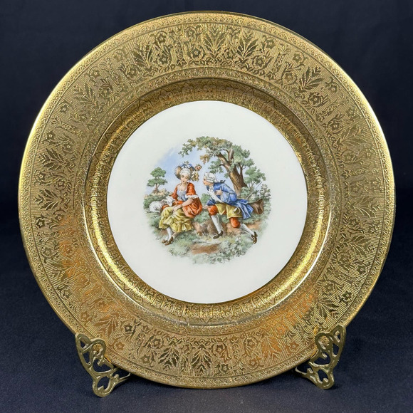La Petite LP5 China Warranted 22 Karat Gold Filigree Dinner Plate-10 5/8" RARE - Picture 10 of 10